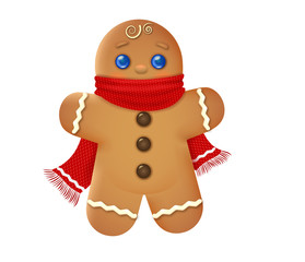 Gingerbread man, vektor character