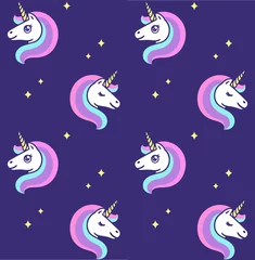 Printed kitchen splashbacks Unicorn Unicorn seamless pattern