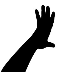 a hand silhouette vector