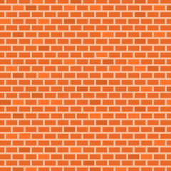 Brick Wall Background. Orange, Brown Colors. Vector illustration for Your Design.
