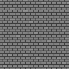 Brick Wall Background. Grey Colors. Vector illustration for Your Design.