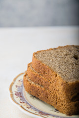 rye bread on a plate