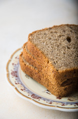 rye bread on a plate