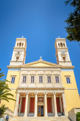 The church of Saint Nikolas in Ermoupoli of Syros island, capital of Cyclades in Greece