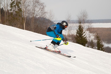 skier on a ski slope