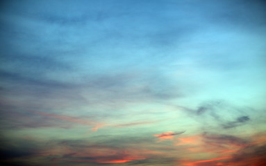 dramatic sky with clouds