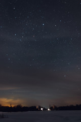 Obraz na płótnie Canvas Night sky in winter