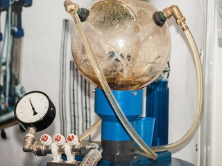 Domestic reverse osmosis filter. Water purification system.