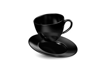 Black Color Coffee Mug Mockup Template