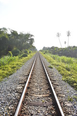 Fototapeta premium railway with straight line