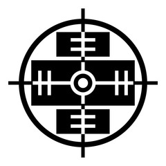 Crosshair icon. Simple illustration of crosshair vector icon for web design isolated on white background