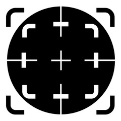 Scope crosshair icon. Simple illustration of scope crosshair vector icon for web design isolated on white background