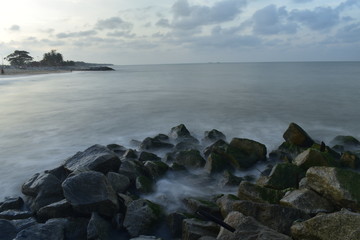 long exposure at the shore