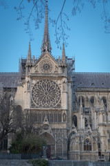 Fototapeta na wymiar Paris, France - 03 10 2019: Notre-Dame Of Paris