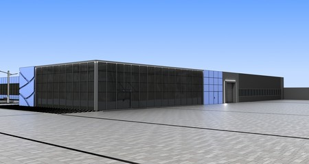 Obraz premium 3d render exterior mall