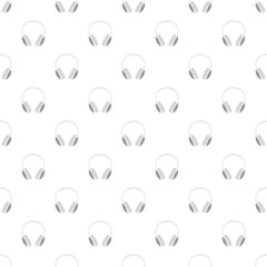 Dj headphones pattern seamless vector repeat for any web design