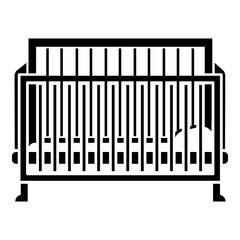 Crib icon. Simple illustration of crib vector icon for web design isolated on white background