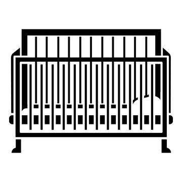 recommend clip art: Crib icon. Simple illustration of crib vector icon for web design isolated on white background