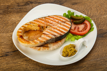 Grilled salmon