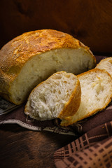 freshly baked white bread