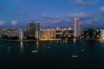 Fototapeta na wymiar Miami Beach night view