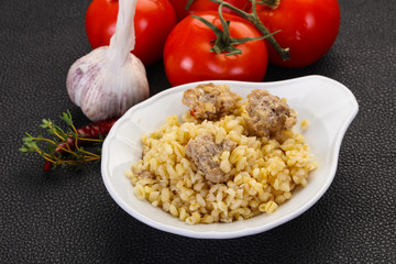 Bulgur with meat