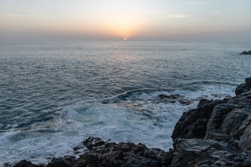 sunset over the atlantic ocean