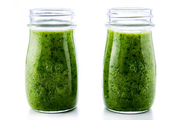Green spinach and pineapple smoothie