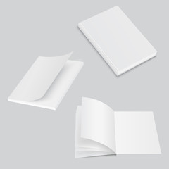 Book mockup for the cover design. High detail. Isolated on white background.