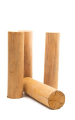 wooden log isolated