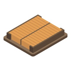 Square car air filter icon. Isometric of square car air filter vector icon for web design isolated on white background