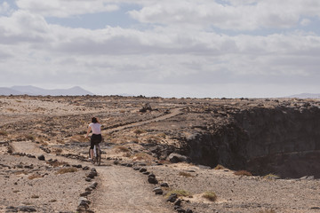 riding the bike at the coast trail