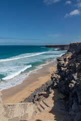 steep stairs down to the beach