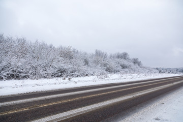 Obraz premium road in winter