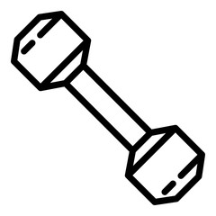 Fitness dumbell icon. Outline fitness dumbell vector icon for web design isolated on white background