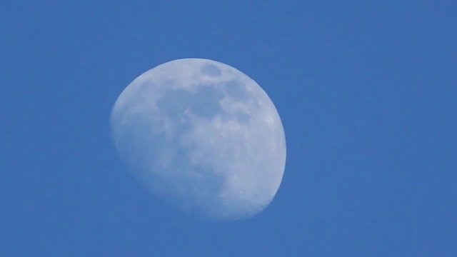 Moon in evening sky