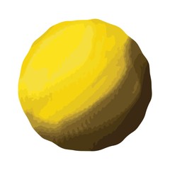 Yellow planet logo watercolour.