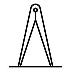 Metal measurement potter tool icon. Outline metal measurement potter tool vector icon for web design isolated on white background