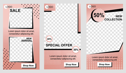 Set of Vertical Promo Landing Pages for Business
