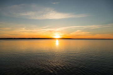 sunset on the lake