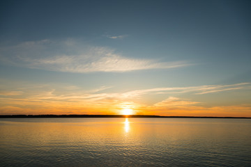 sunset on the lake