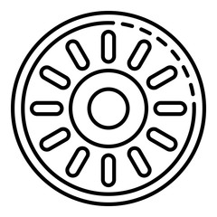 Pool hose wheel icon. Outline pool hose wheel vector icon for web design isolated on white background