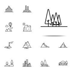 forest icon. Landspace icons universal set for web and mobile