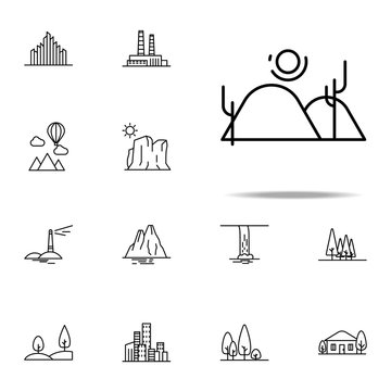 desert icon. Landspace icons universal set for web and mobile