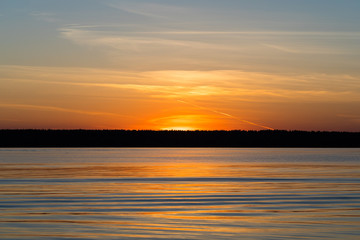 sunset over sea