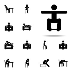 arm, hand, man, open icon. Man Sitting On icons universal set for web and mobile