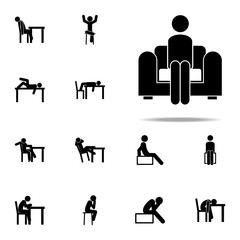chair, man, sitting icon. Man Sitting On icons universal set for web and mobile