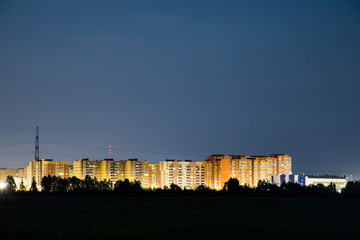 view of city at night