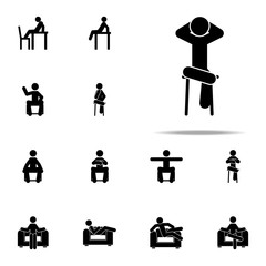 relax, man, sitting icon. Man Sitting On icons universal set for web and mobile