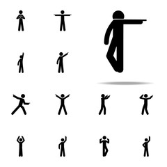 man finger, pointing icon. Man Pointing Finger icons universal set for web and mobile